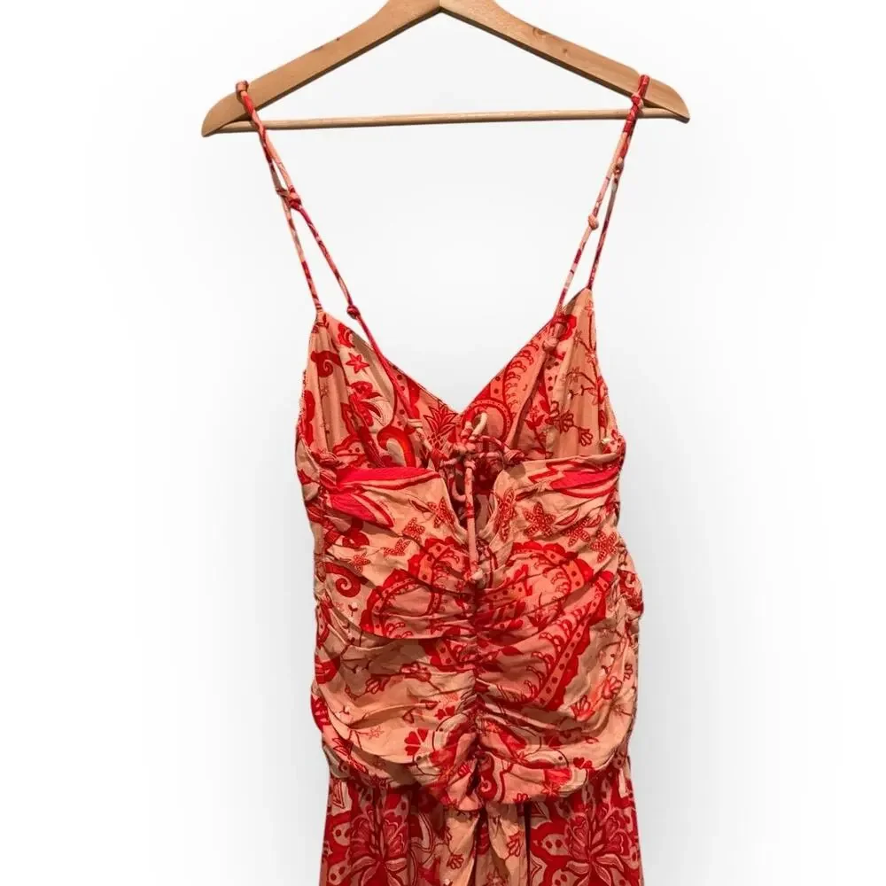 Farm Rio Red Jaipur Crossover Maxi Dress Size Small - Picture 9 of 15